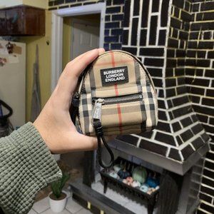 Vintage Check Burberry Backpack Charm